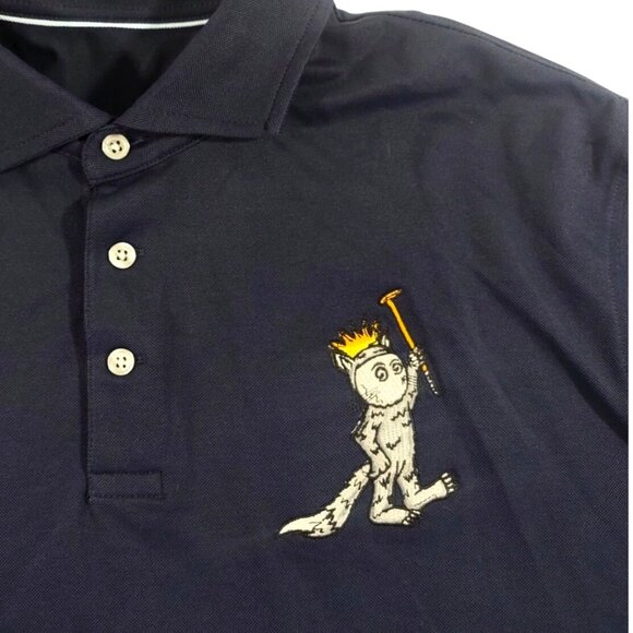 Like New Greyson X Malbon Where The Wild Things Are Golf Polo Mens XL Rare Navy - Picture 1 of 7